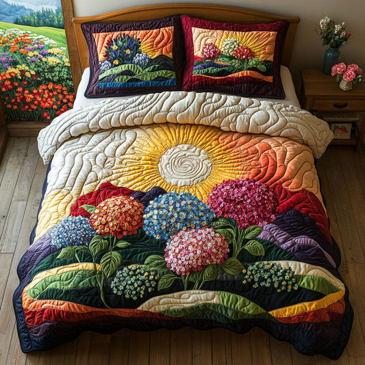 Petal Paradise 3-Piece Quilted Bedding Set NCU0PT5757