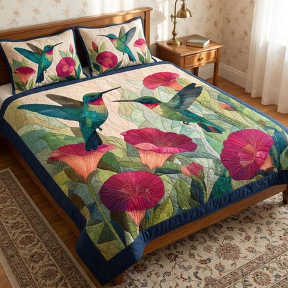Petal Patchwork 3-Piece Quilted Bedding Set NCU0NT12738