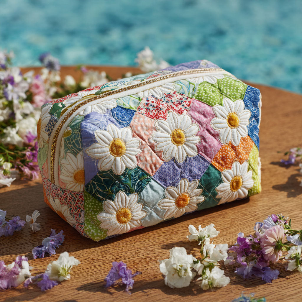Petal Path Quilted Makeup Bag NCU0PT9259
