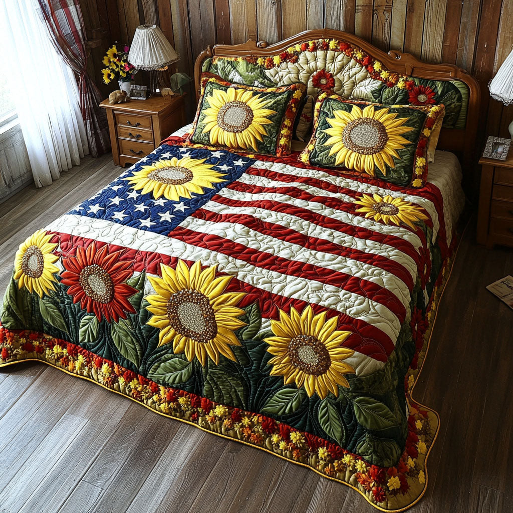 Petal Perfection 3-Piece Quilted Bedding Set NCU0PT3130