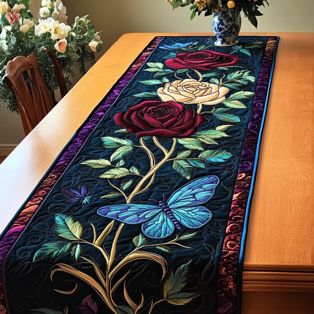 Petal Perfection Quilted Table Runner NCU0VL1428