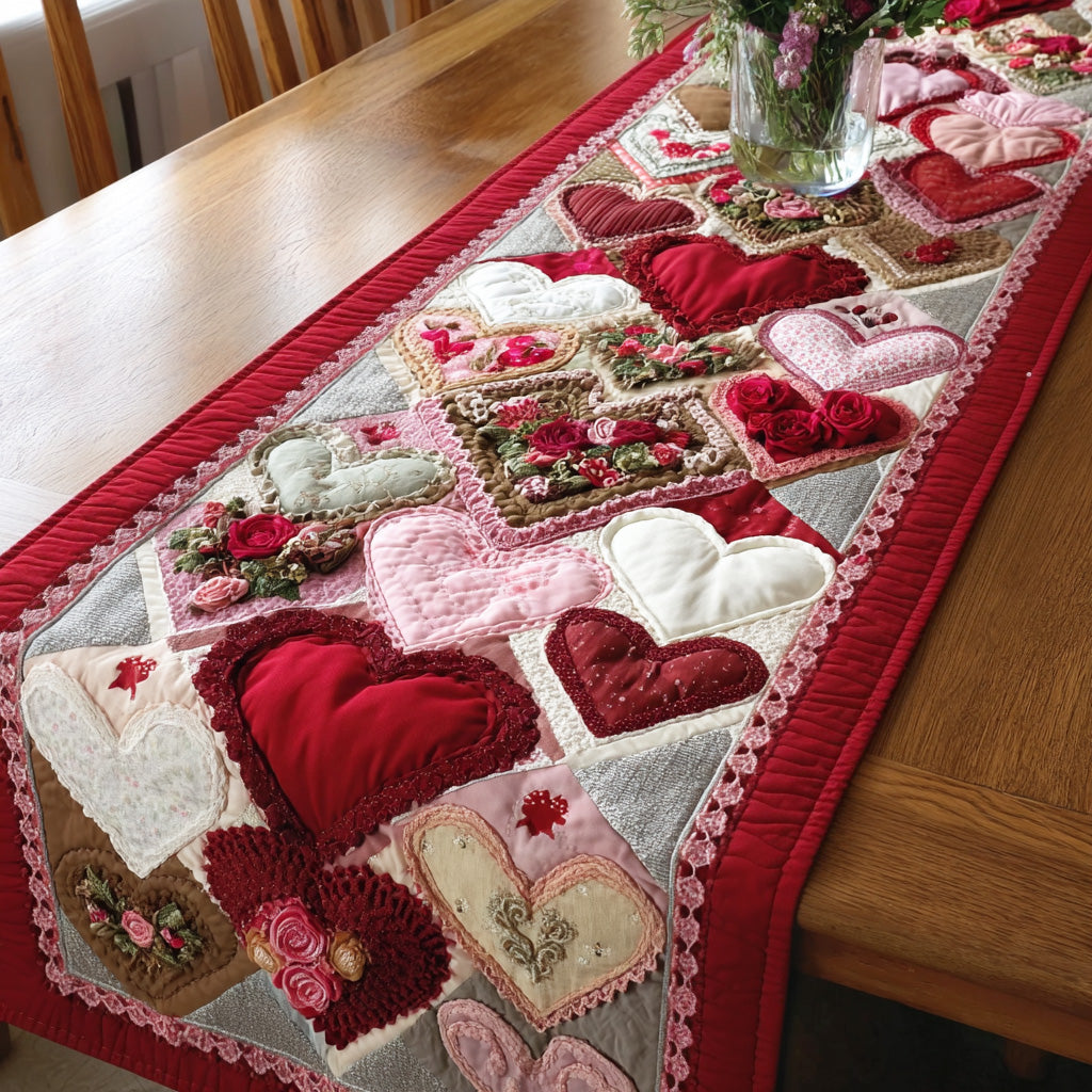 Petal Romance Quilted Table Runner NCU0TD2149