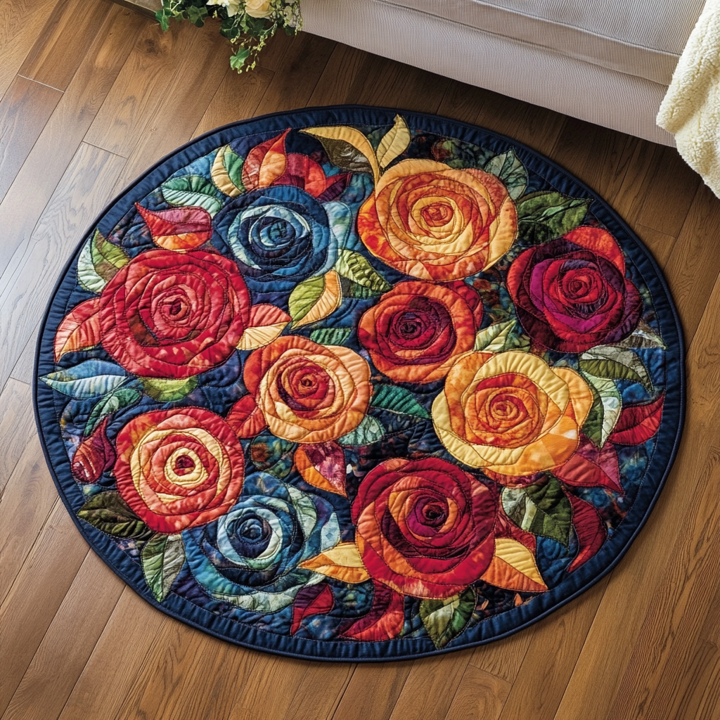 Petal Round Quilted Round Mat NCU0VH5107