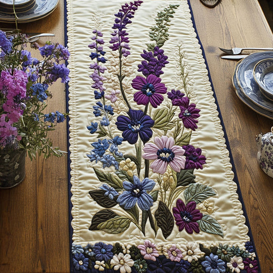 Petal Swirl Quilted Table Runner NCU0PT6869