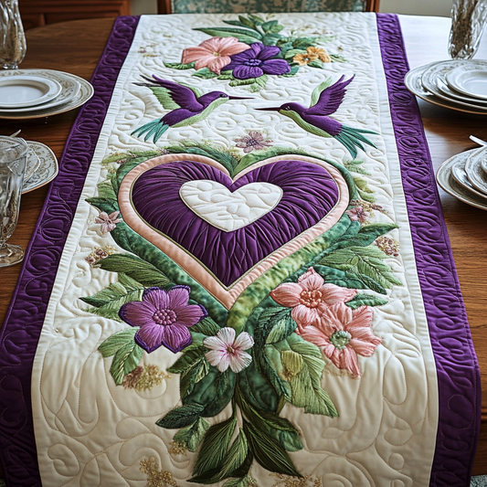 Petal Symphony Quilted Table Runner NCU0VH2629