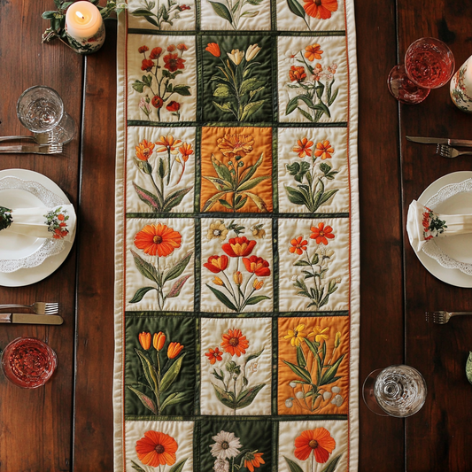 Petal Trail Quilted Table Runner NCU0VH5263