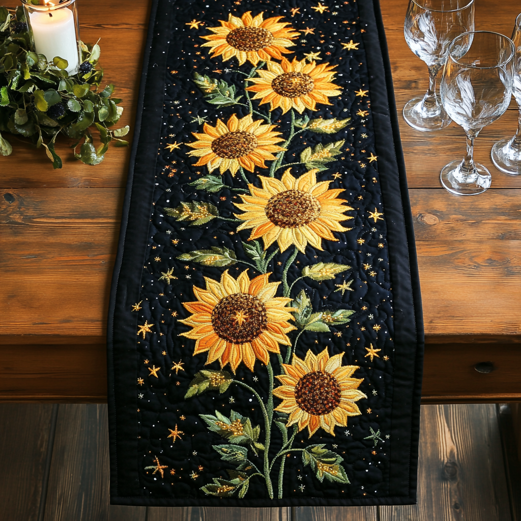 Petal Whirl Quilted Table Runner NCU0VH5572