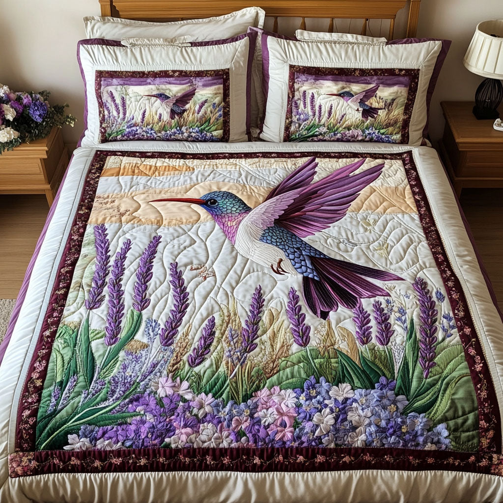 Petal Whisper 3-Piece Quilted Bedding Set NCU0NT2504