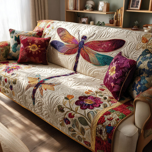 Petal Whisper Quilted Sofa Cover NCU0TV782