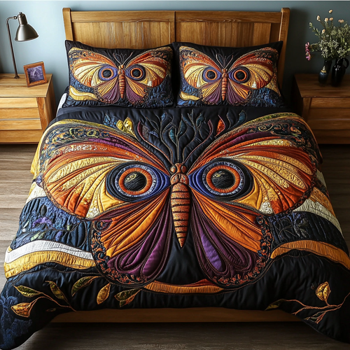 Petal Wings 3-Piece Quilted Bedding Set NCU0DK5773