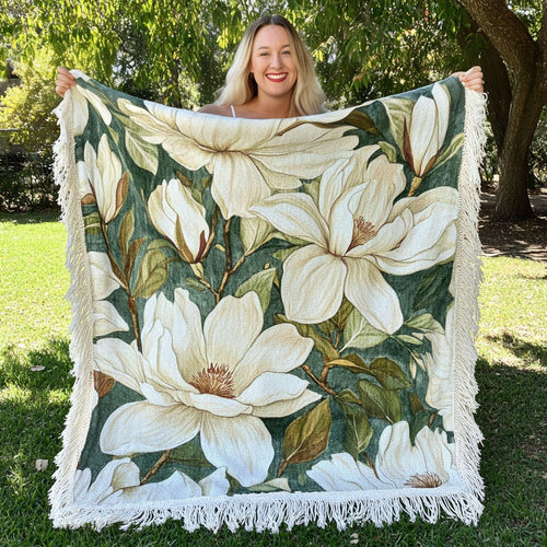 Petals of the South Woven Sofa Blanket NCU0PT5094