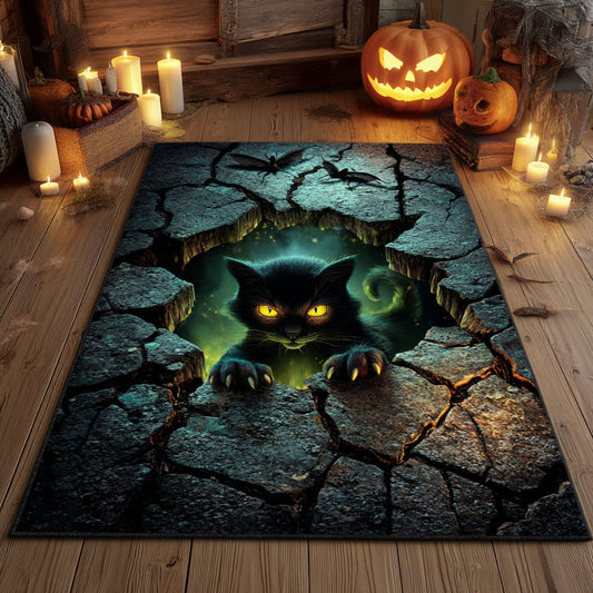 Phantom Black Cat Area Rug NCU0TD731