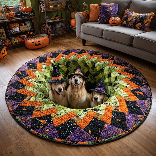 Phantom Golden Quilted Round Mat NCU0TH3250