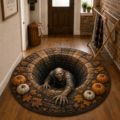 Phantom Hollow Quilted Round Mat NCU0TD2950