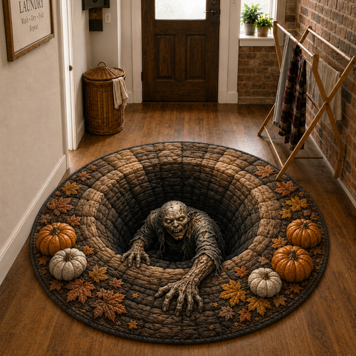 Phantom Hollow Quilted Round Mat NCU0TD2950