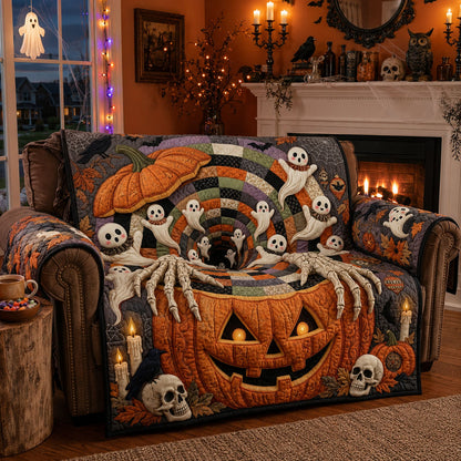Phantom Spiral Quilted Sofa Cover NCU0PT11904
