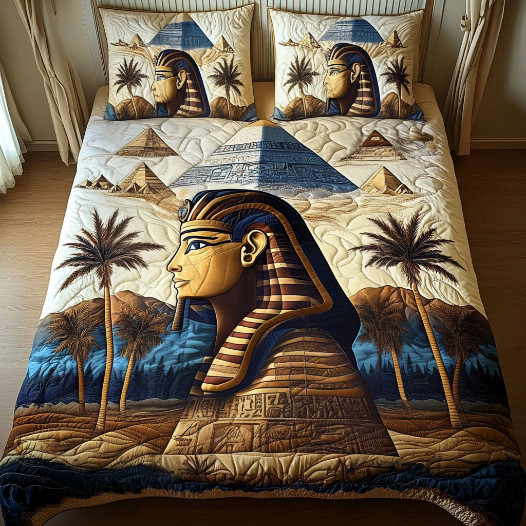 Pharaoh Legacy 3-Piece Quilted Bedding Set NCU0NT2948
