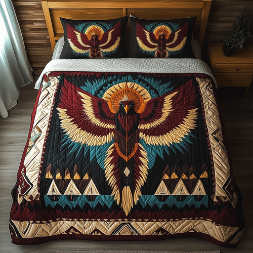 Phoenix Rising 3-Piece Quilted Bedding Set NCU0VH2634