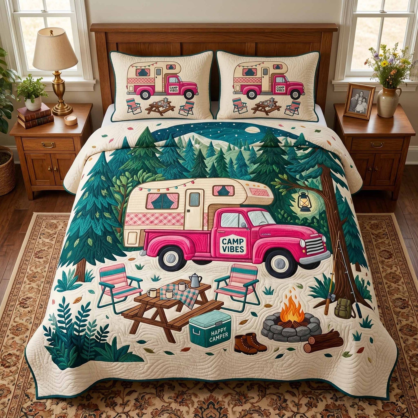 Pickup Camp 3-Piece Quilted Bedding Set NCU0XD2786
