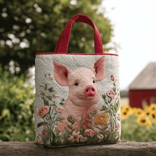 Piggy Love Quilted Tote Bag NCU0TH2760