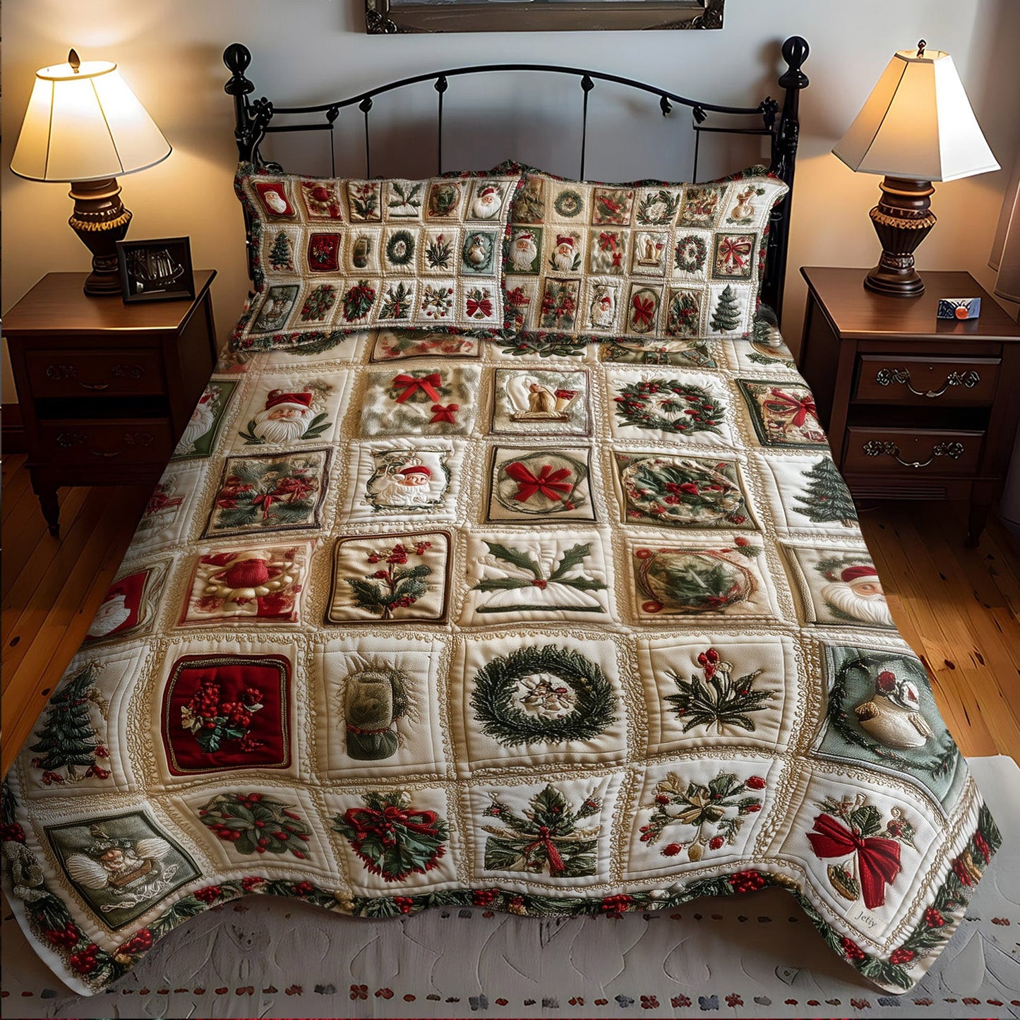Pine Charm 3-Piece Quilted Bedding Set NCU0PT2116