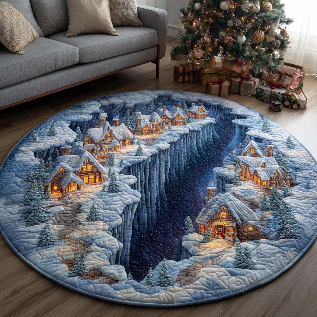 Pine Descent Quilted Round Mat NCU0NT11246