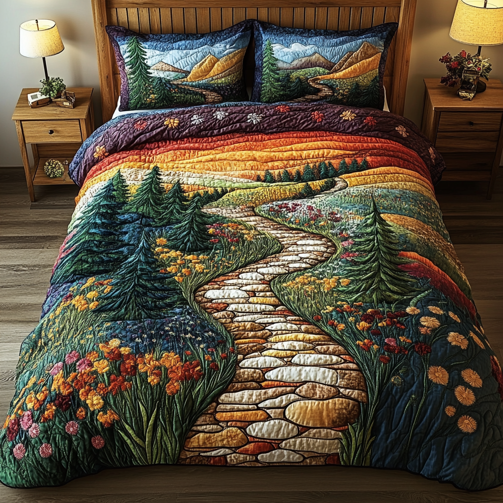 Pine Dream 3-Piece Quilted Bedding Set NCU0VL2415