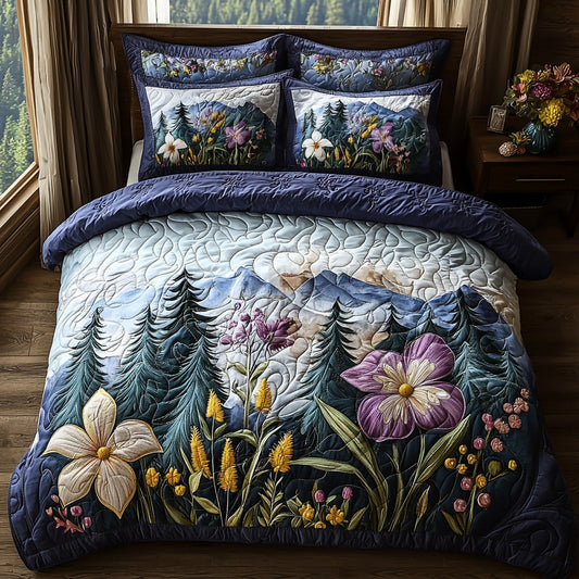 Pine Fern 3-Piece Quilted Bedding Set NCU0DV7087