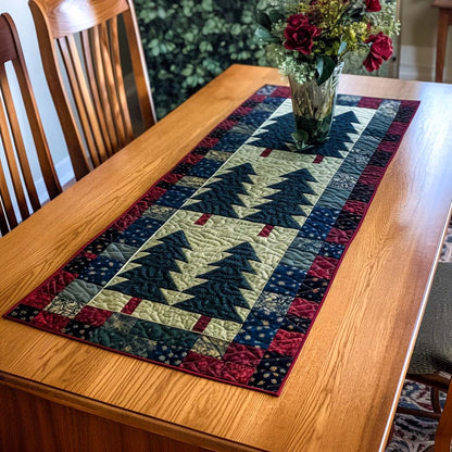 Pine Forest Charm Quilted Table Runner NCU0NT1921