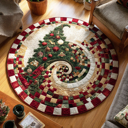 Pine Glow Quilted Round Mat NCU0TD329