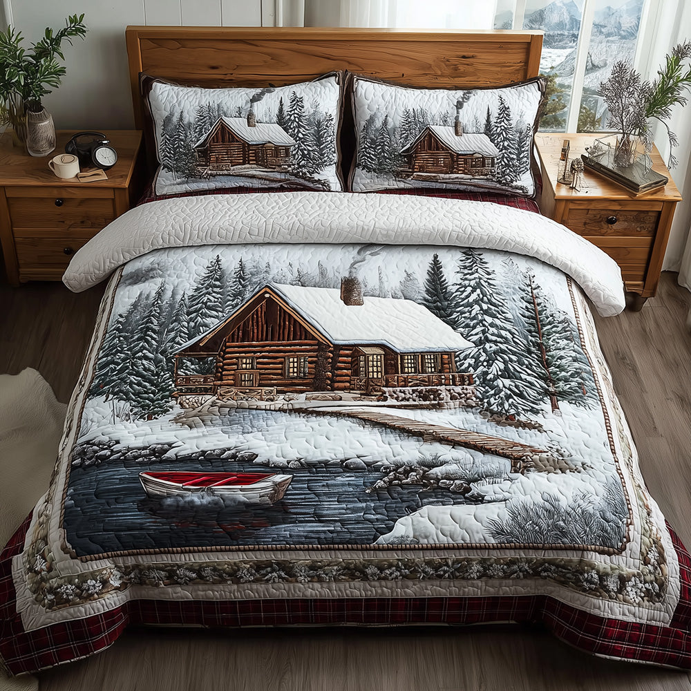 Pine Lake Solace 3-Piece Quilted Bedding Set NCU0TH3897
