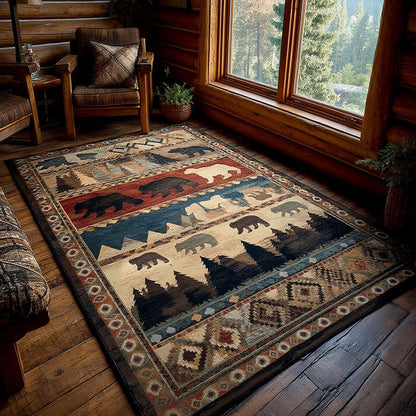 Pine Ridge Bear Area Rug NCU0PT9914