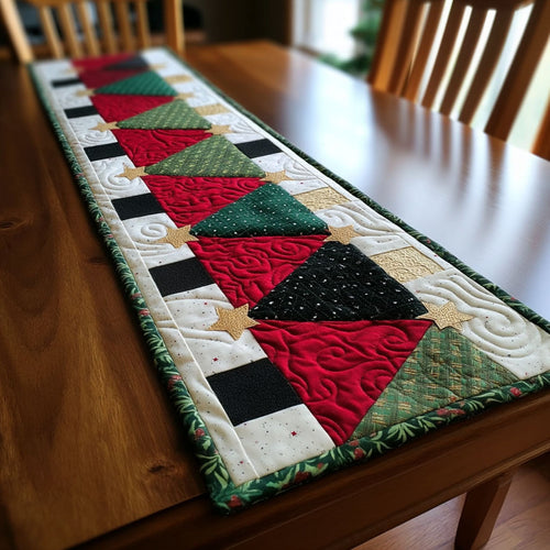 Pine Tapestry Quilted Table Runner NCU0TV288