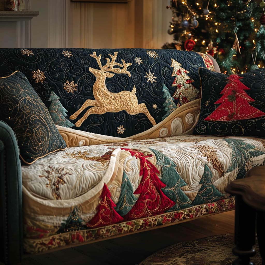 Pine Tree Fresh Quilted Sofa Cover NCU0NT11064