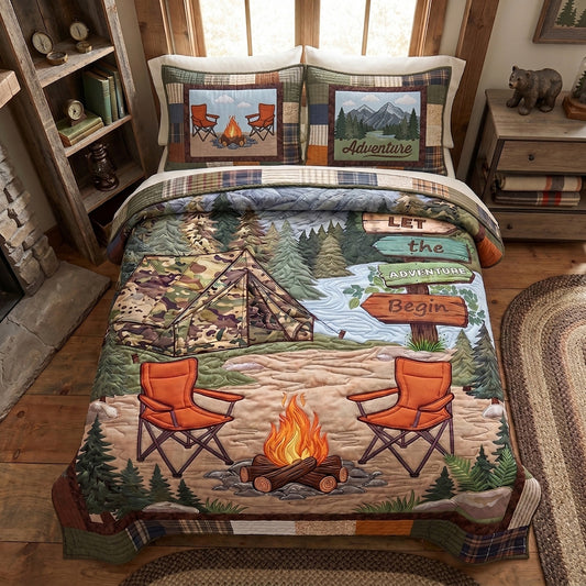 Pine Valley Peace 3-Piece Quilted Bedding Set NCU0PT11692