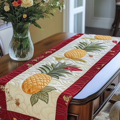 Pineapple Delight Quilted Table Runner NCU0NT3634