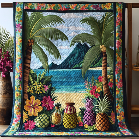 Pineapple Escape Quilted Blanket NCU0VL2696