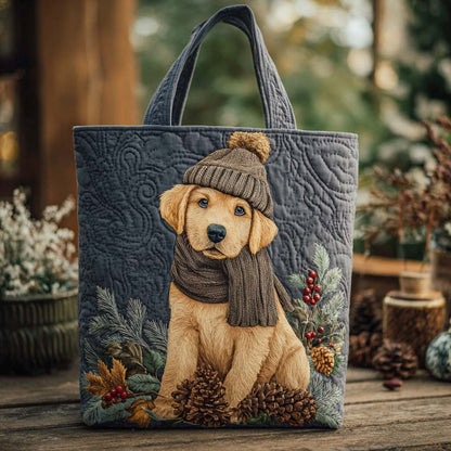 Pinecone Labrador Quilted Tote Bag NCU0XD1153