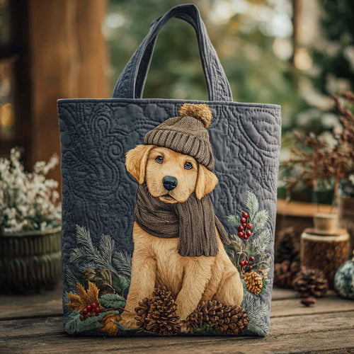 Pinecone Labrador Quilted Tote Bag NCU0XD1153