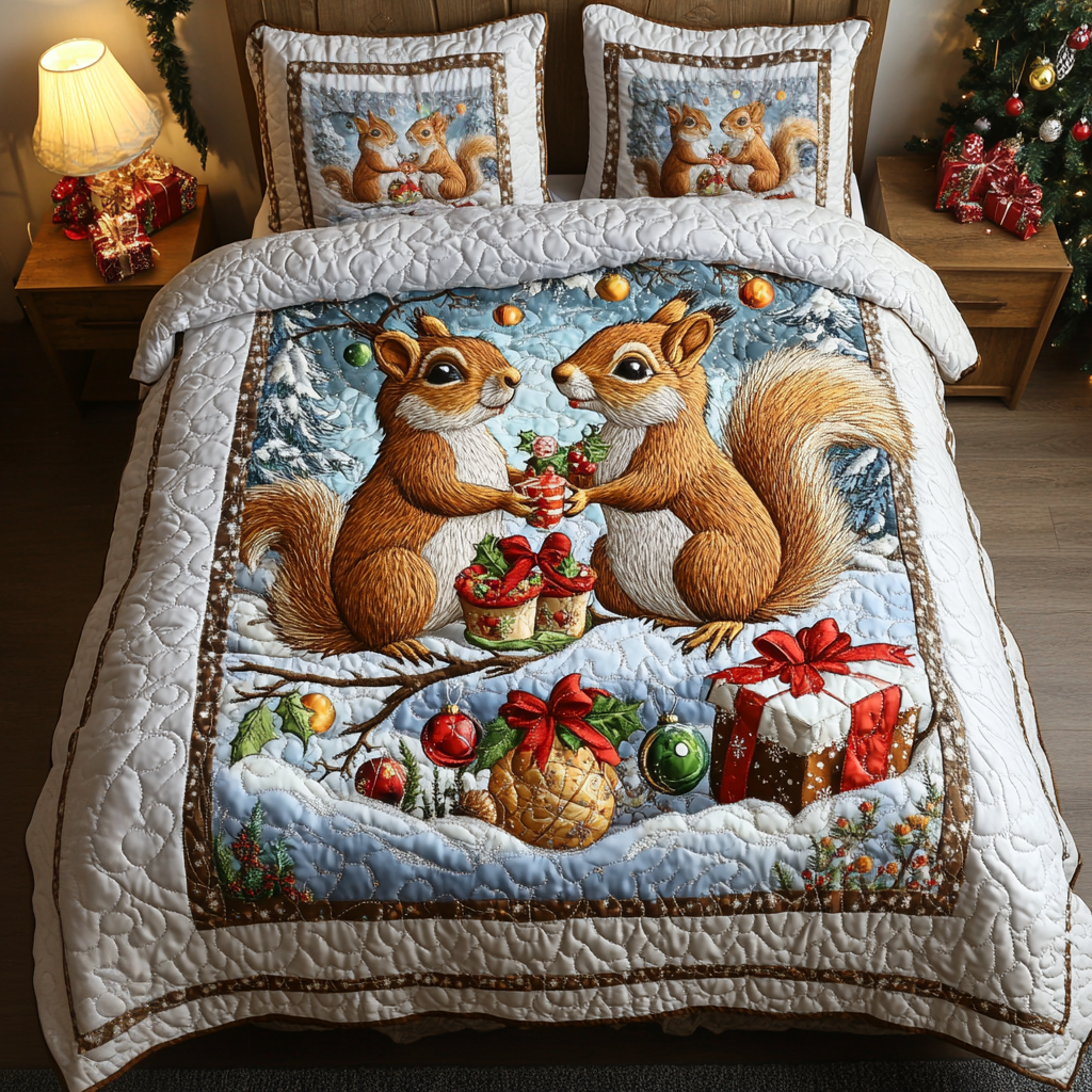 Pinecone Pals 3-Piece Quilted Bedding Set NCU0VH776