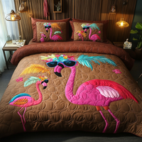 Pink Chillout 3-Piece Quilted Bedding Set NCU0DV5992