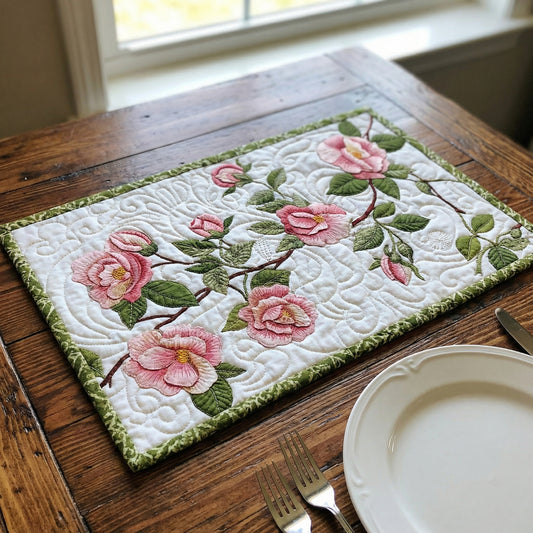 Pink Rose Quilted Place Mat NCU0DV2134