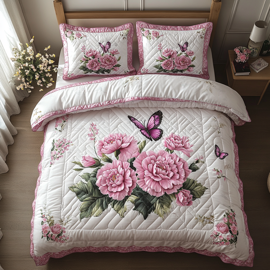 Pink Bliss 3-Piece Quilted Bedding Set NCU0DV5038