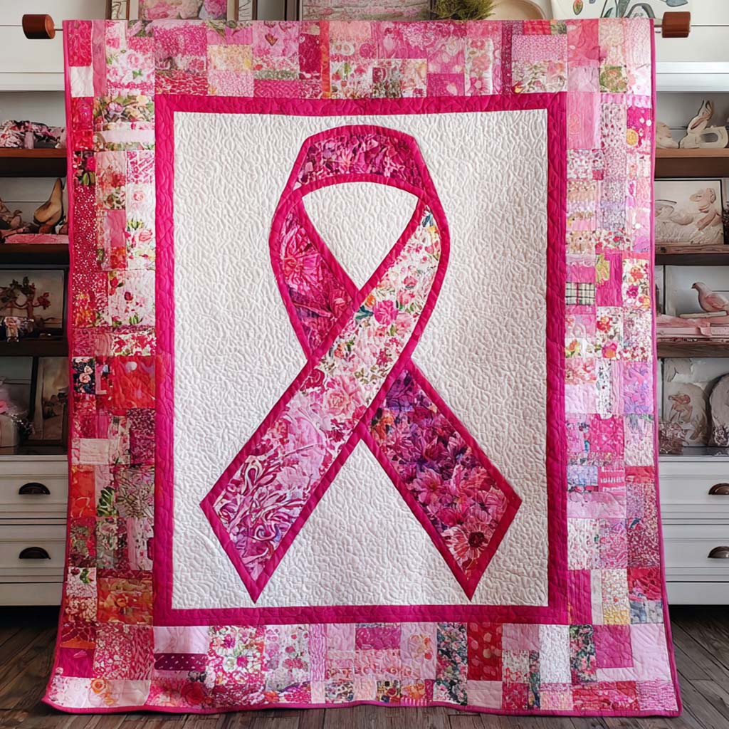 Pink Courage Quilted Blanket NCU0NT9298