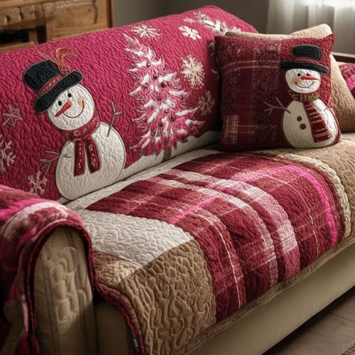 Pink Frost Festive Nights Quilted Sofa Cover NCU0PT10364