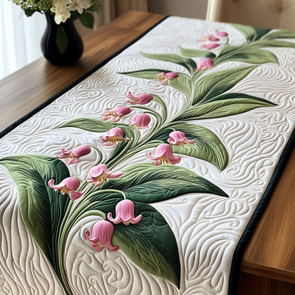 Pink Lily Beauty Quilted Table Runner NCU0NT6066