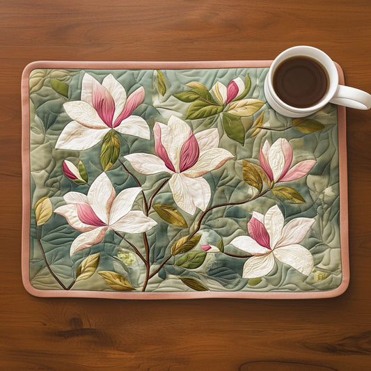 Pink Magnolia Charm Quilted Placemat NCU0NT4207