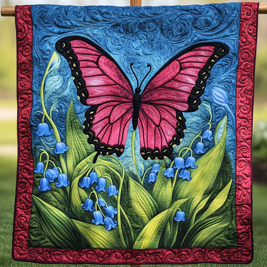 Pink Monarch Quilted Blanket NCU0NT6362