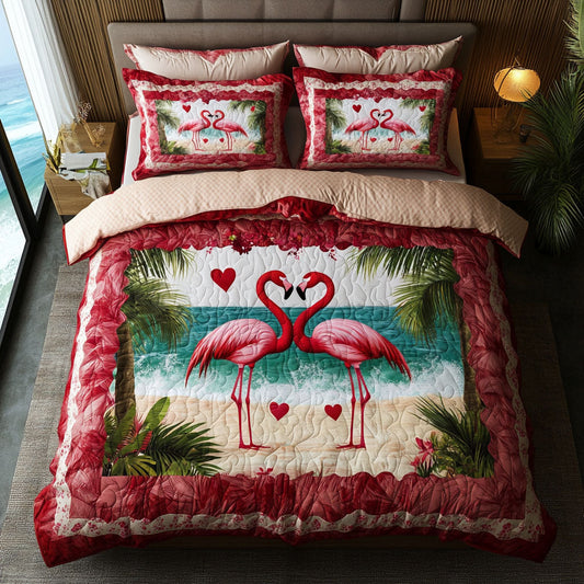 Pink Perfect Pair 3-Piece Quilted Bedding Set NCU0PT2991