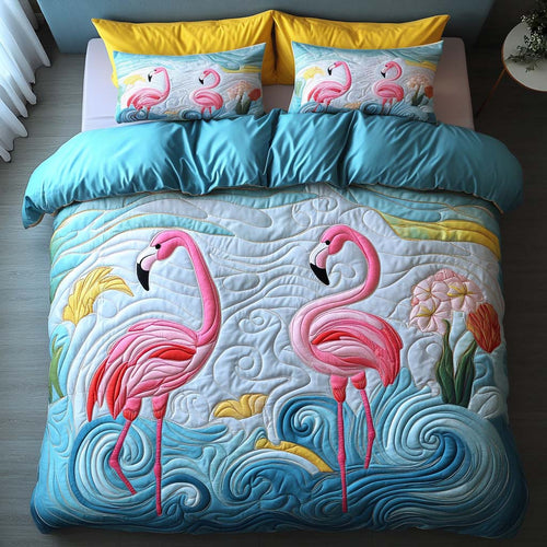 Pink Shenanigans 3-Piece Quilted Bedding Set NCU0NT7843
